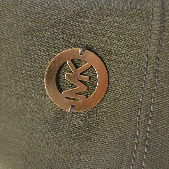 Michael Kors Olive Green Women's Top with Unique Sleeve Design Sz Small - Picture 3 of 5